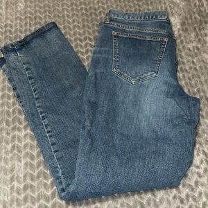 Eddie Bauer Boyfriend Fit Flannel Lined Jeans.  Size 10.